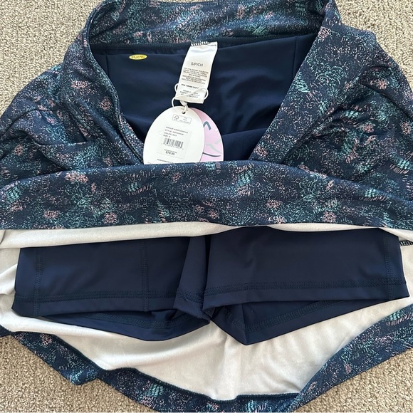 Greg Norman Monet Abstract Brush Navy Print Skort ML75 Sculpt Stretch Size Small - Picture 3 of 6